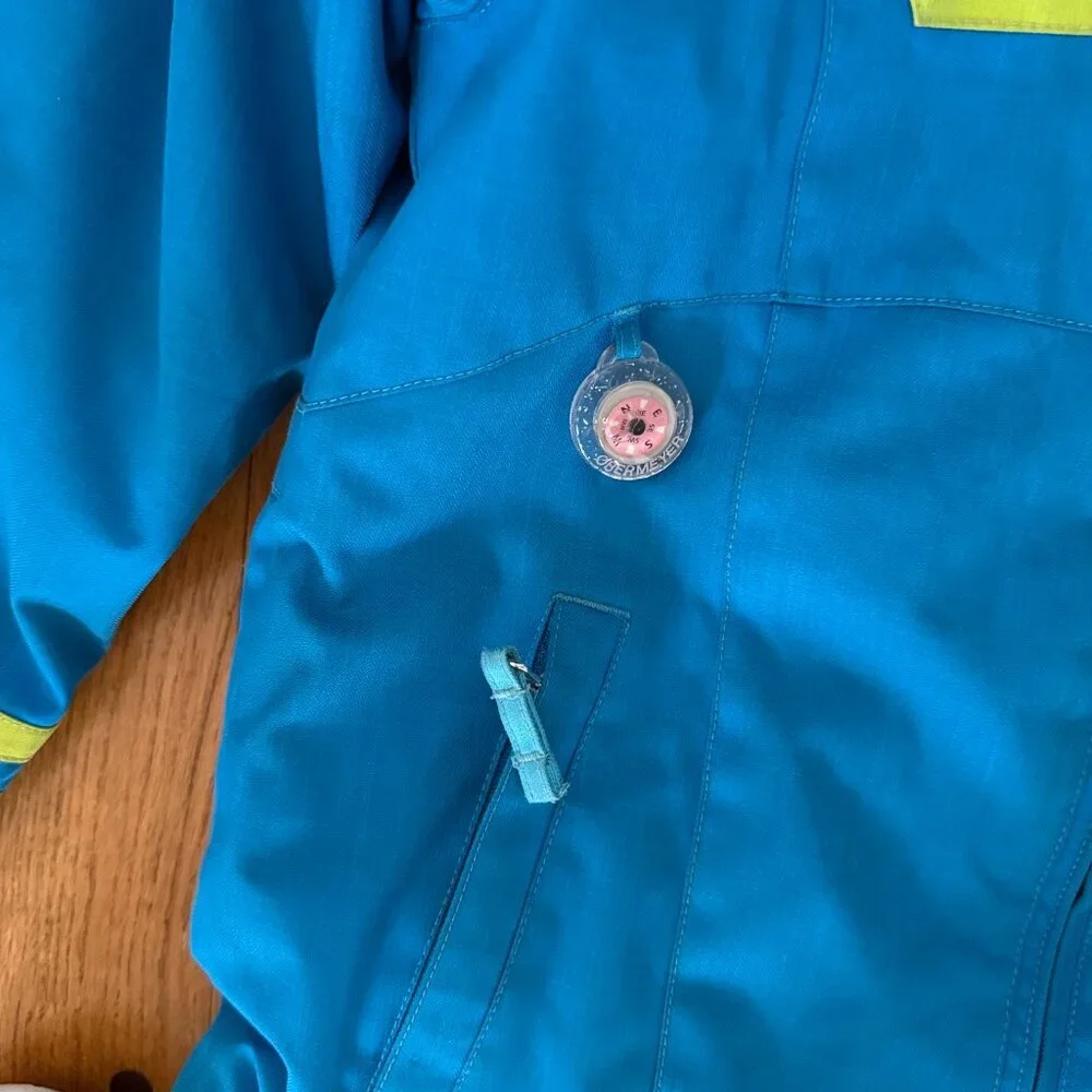 Obermeyer Kids Ski Jacket Size 7 Blue Removable Hood Winter Coat